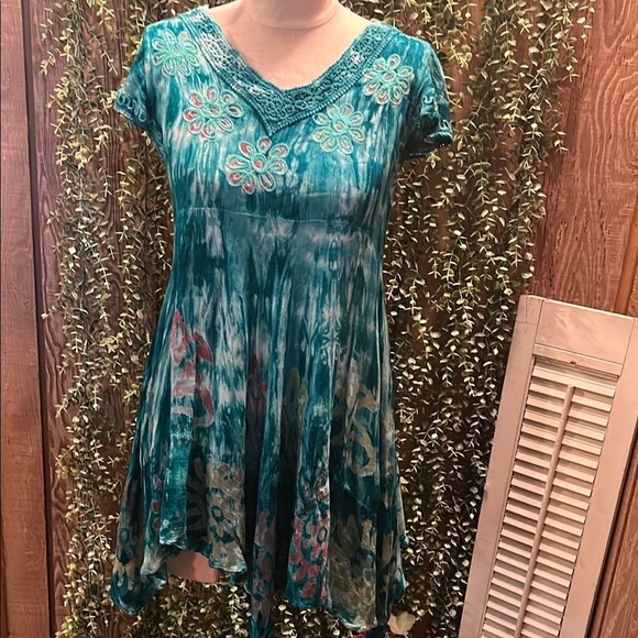 Shoreline Dresses & Skirts - Teal Floral Women's Dress